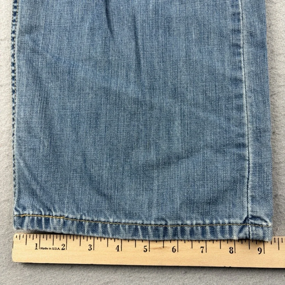 Levi's 569 Loose Straight Jeans Men's 38x30 Fits 40x29 Light Wash Denim